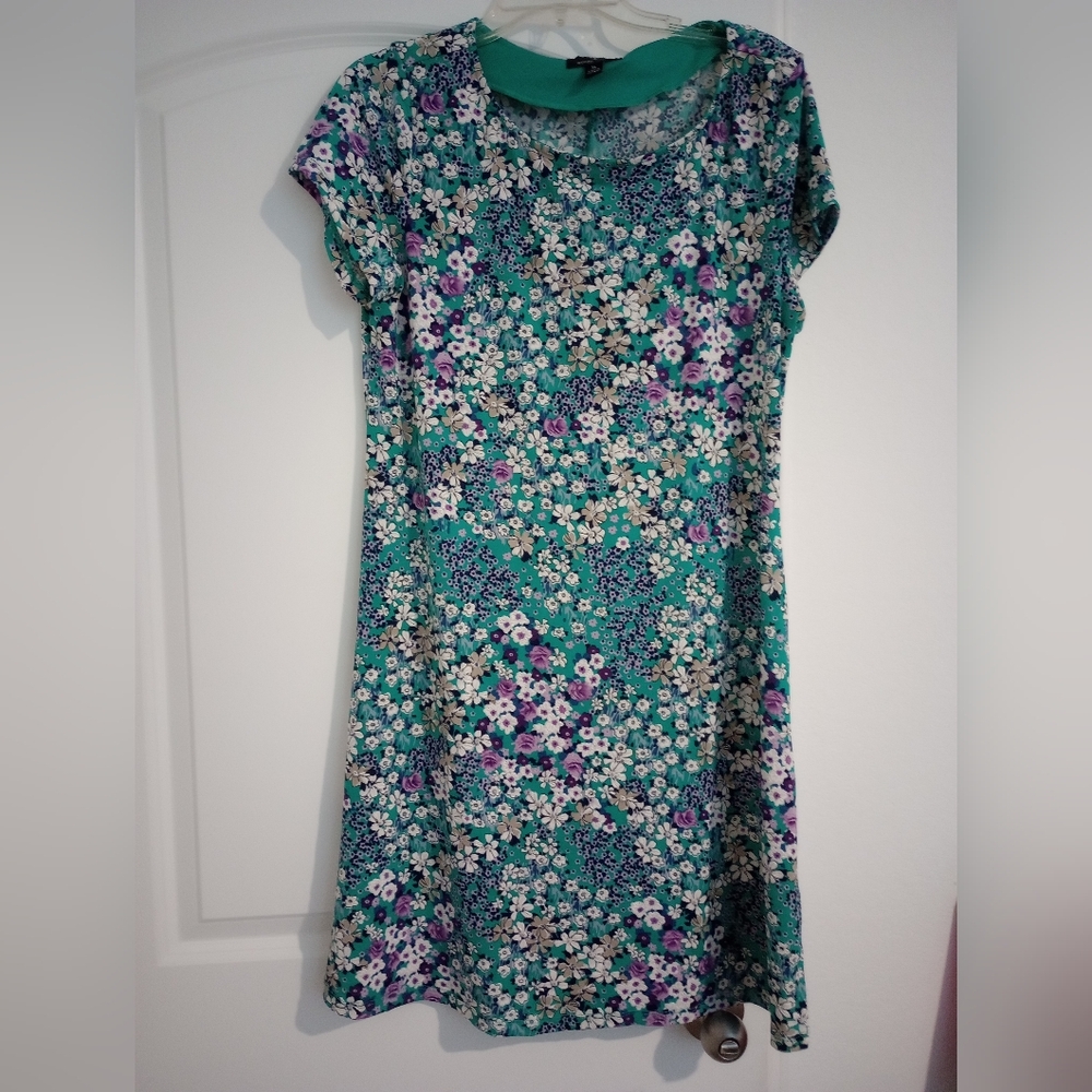 Ronni Nicole Green A-line Floral Dress